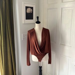 Free People Bodysuit with drapey bodice